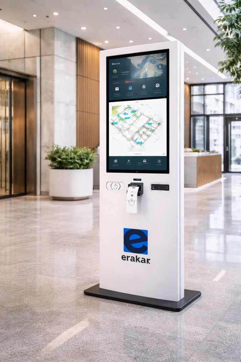 Totem interior con impresora de ticket